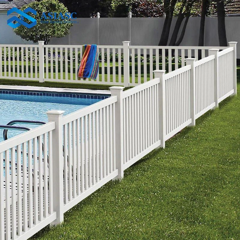 White Pool Fence
