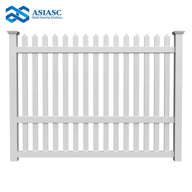 White PVC Picket Fence Panels